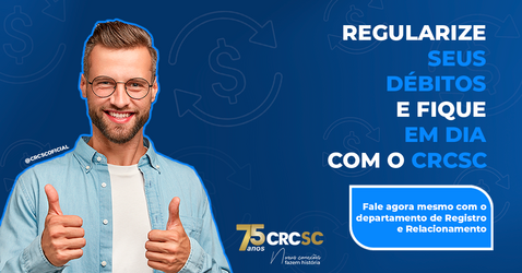 Exerça seu direito ao voto regularizando seus débitos junto ao CRCSC
