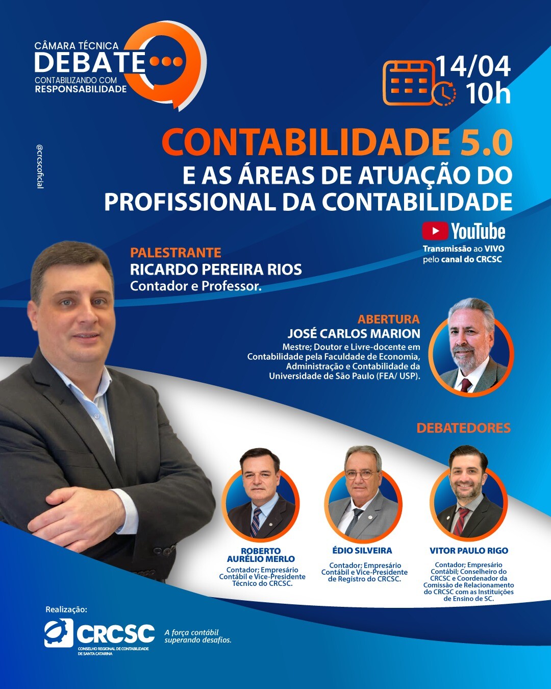 CRCSC | Câmara Técnica Debate “Contabilidade 5.0 e as Áreas de Atuação ...