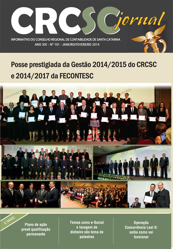Posse prestigiada da gestão 2014/2015 do CRCSC e 2014/2017 da FECONTESC