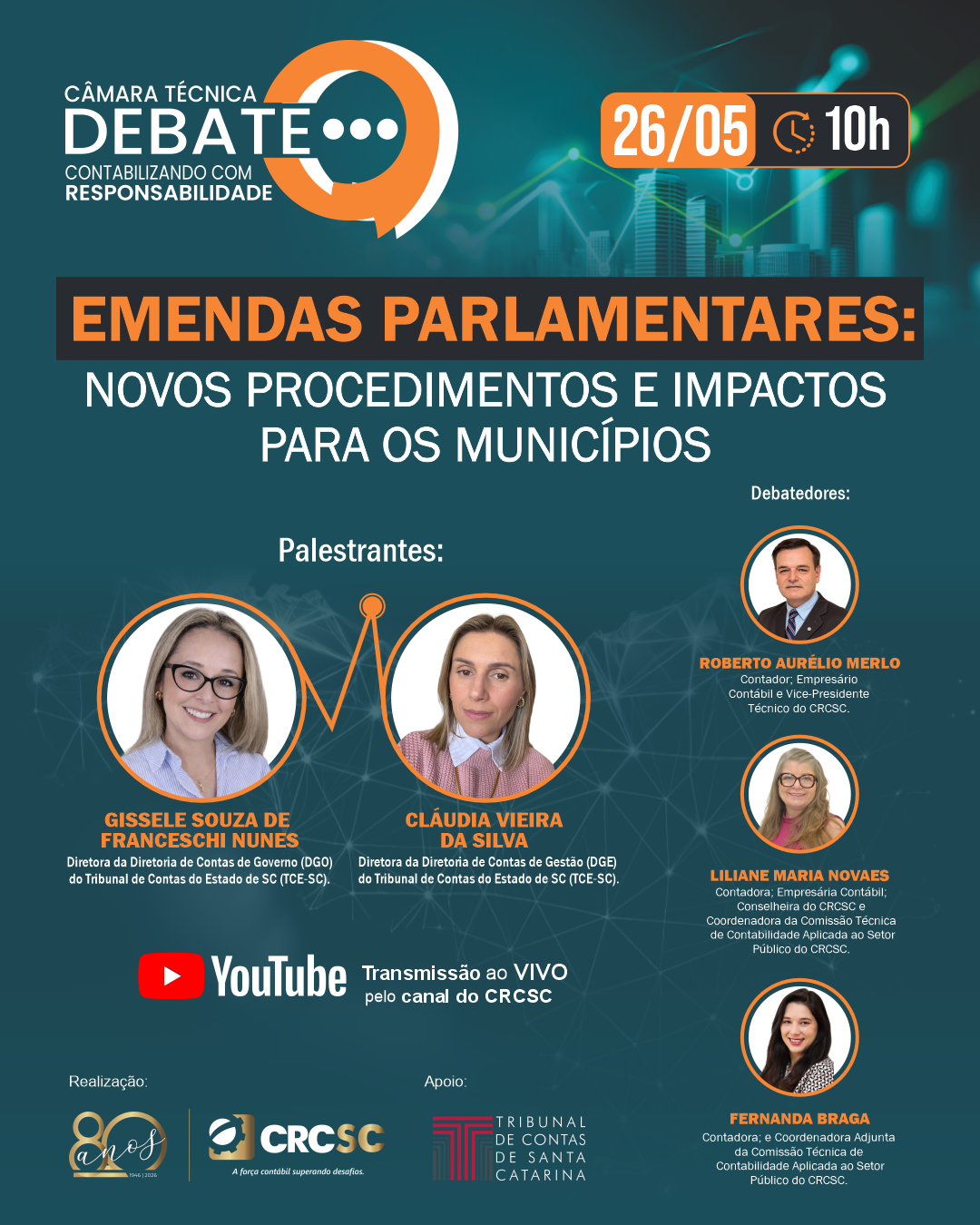 novos-procedimentos-e-impactos-das-emendas-parlamentares-para-os-municipios-serao-abordados-em-evento-do-crcsc