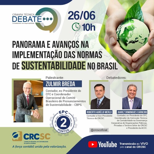 Normas Brasileiras de Contabilidade de Sustentabilidade serão discutidas em Câmara Técnica do CRCSC